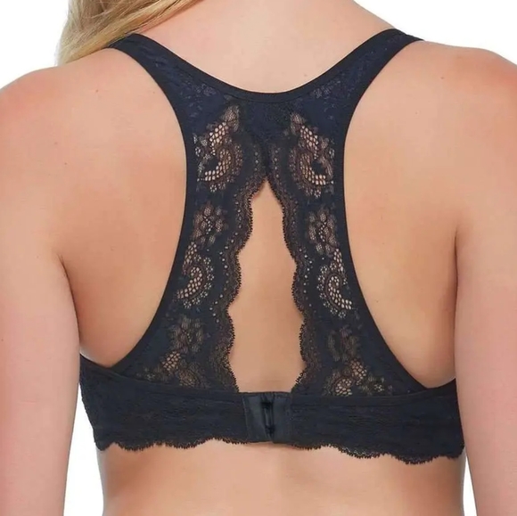 3/$15 Black racerback lace bralette - Picture 2 of 5
